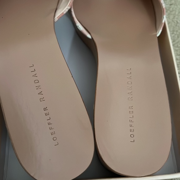 Loeffler Randall Regina Clog Slide Sandal Pink Clay Gingham 8.5 - Picture 5 of 5